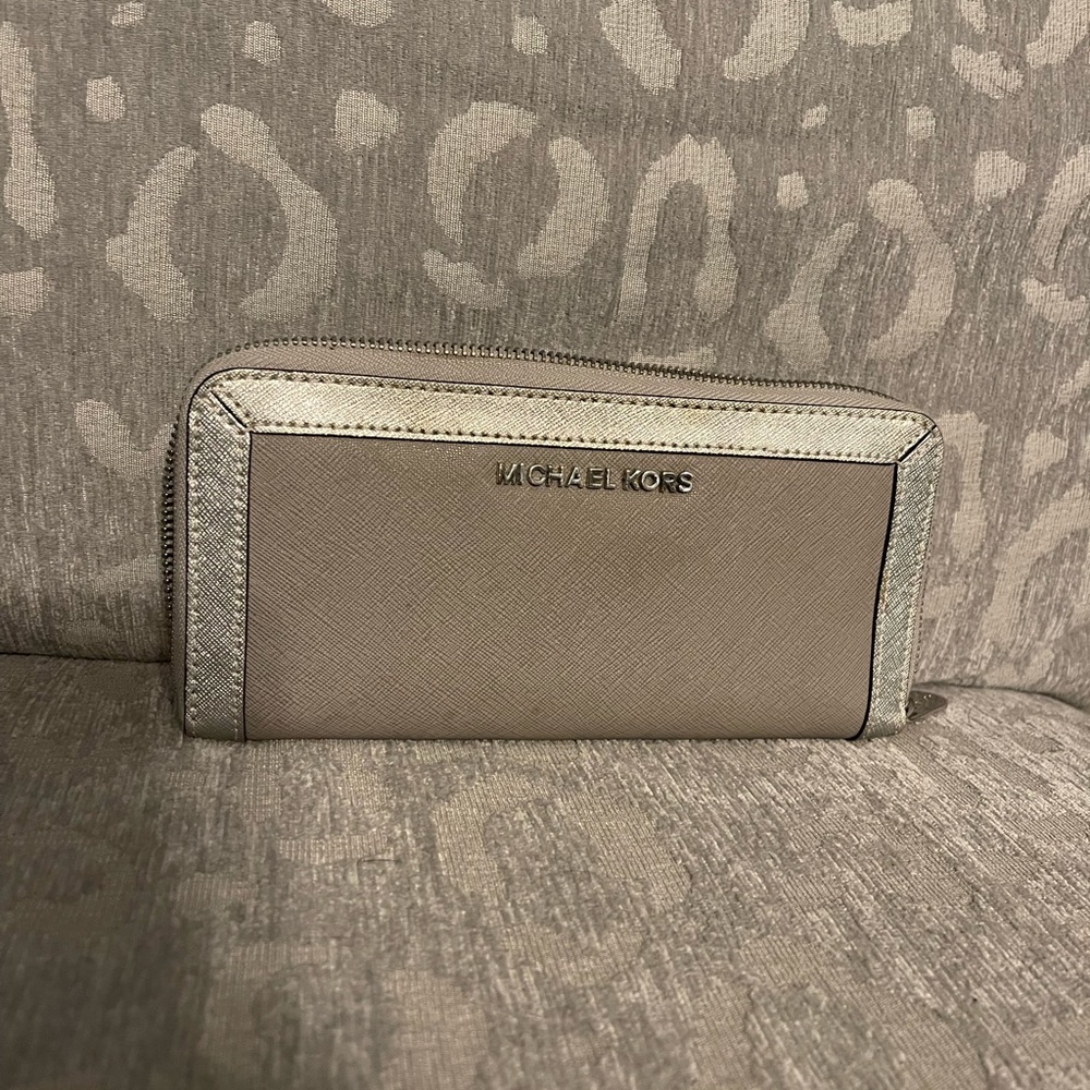 Michael Kors grey and silver special edition wallet